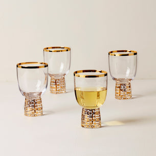 Tuscany Classics Gold Frost Wine Glasses, Set of 4