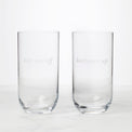 Bottoms Up & Top Me Off Highball Glasses, Set of 2