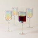 Tuscany Classics Iridescent Red Wine Glasses, Set of 4