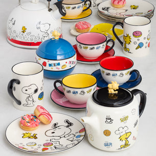 Chef Snoopy Tea Cup & Saucers, Set of 4