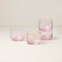 Tuscany Stackable Blush Short Glasses, Set of 4