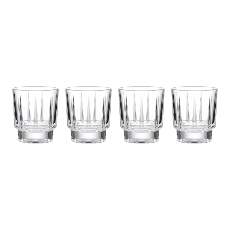 Estate Crystal Double Old-Fashioned Glasses, Set of 4