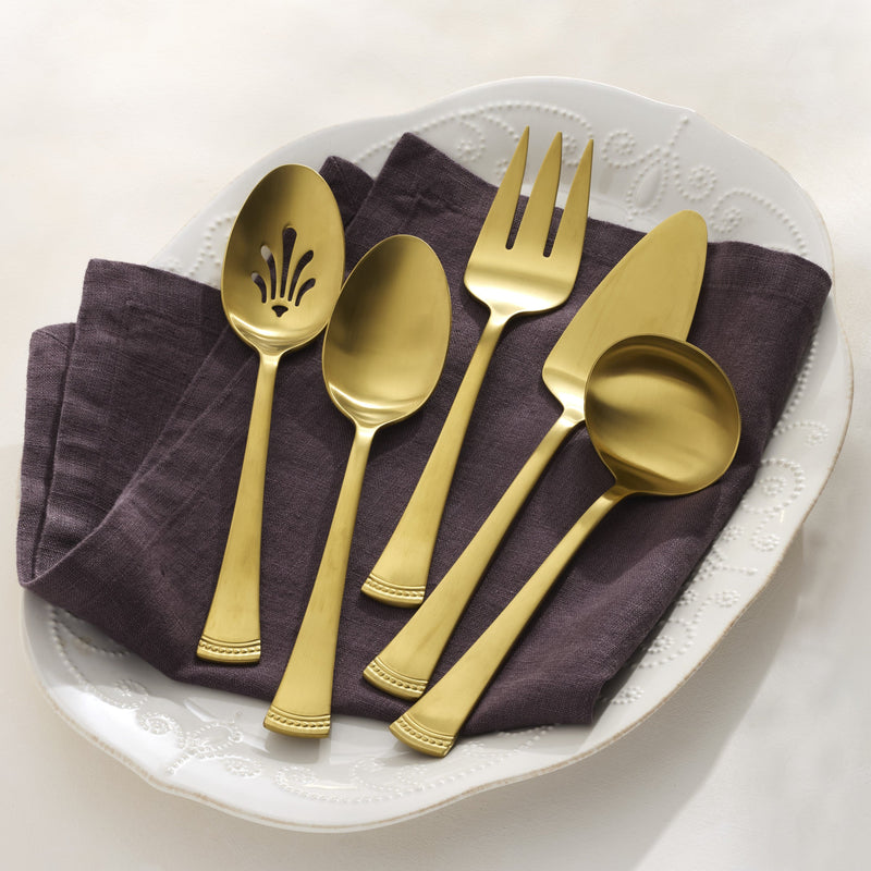 Portola Gold Satin 5-Piece Hostess Set