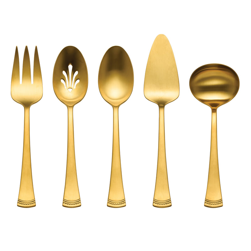 Portola Gold Satin 5-Piece Hostess Set