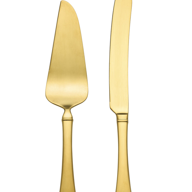 Portola Gold Satin 2-Piece Dessert Set