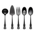 James Street Black Satin 5-Piece Hostess Set