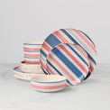 24/7 Melamine 12-Piece Dinnerware Set, Stripe