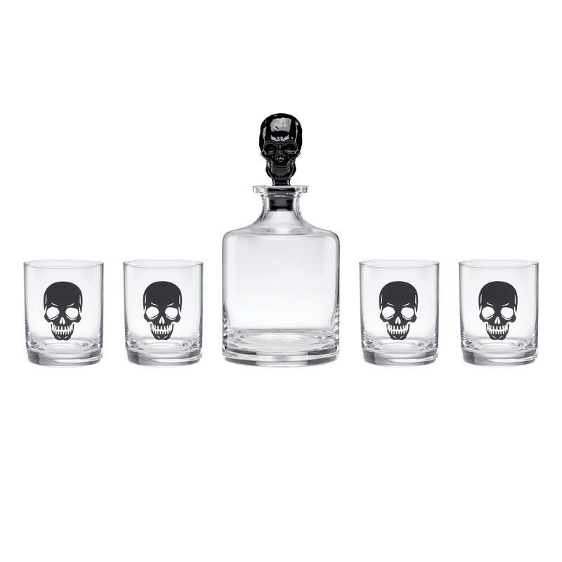 Vintro Halloween Skeleton 5-Piece Whiskey Set
