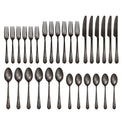 Mirabella Gunmetal Satin 30-Piece Flatware Set