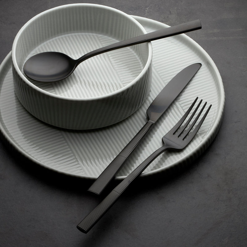 Modulus Black Satin 20-Piece Flatware Set