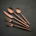 Dean Rose Gold Satin 20-Piece Flatware Set