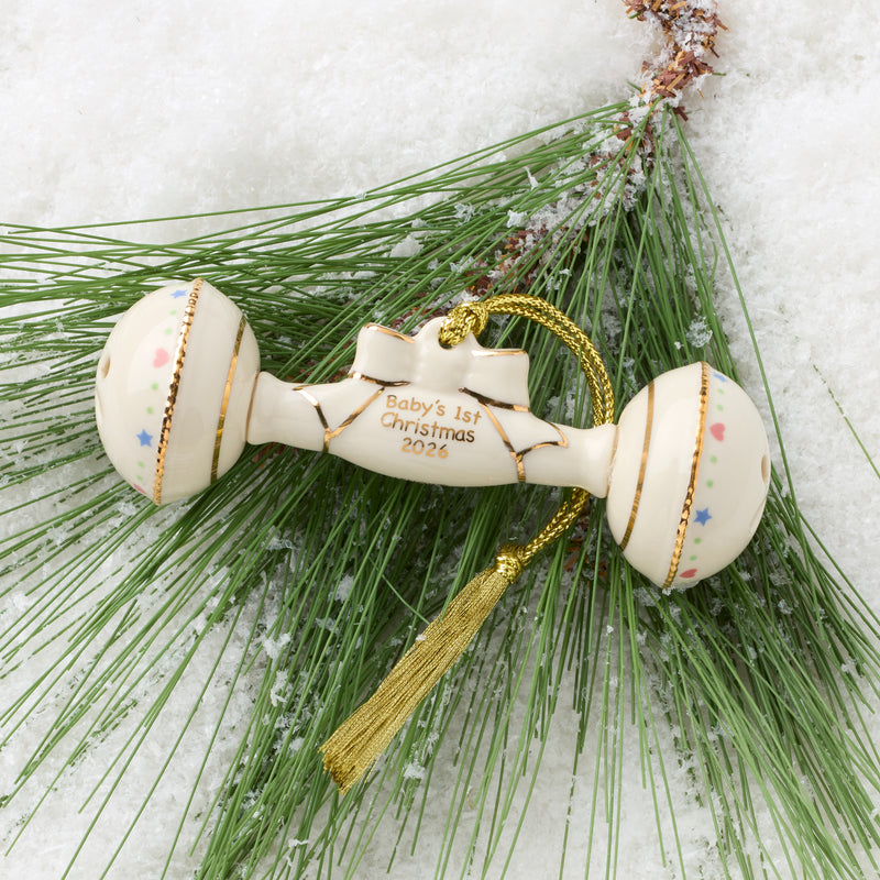 2026 Baby's 1st Christmas Rattle Ornament