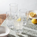 HOMESPUN CLEAR TALL TUMBLER S/4