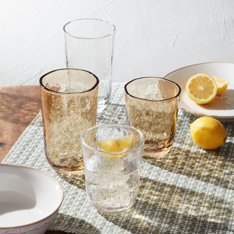 Homespun Amber Tall Tumbler S/4