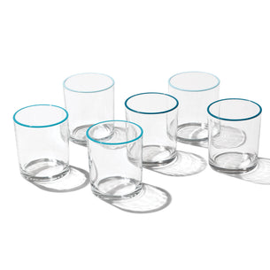 24 Seven Turquoise Medium Tumblers, Set of 6