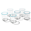 24 Seven Turquoise Medium Tumblers, Set of 6