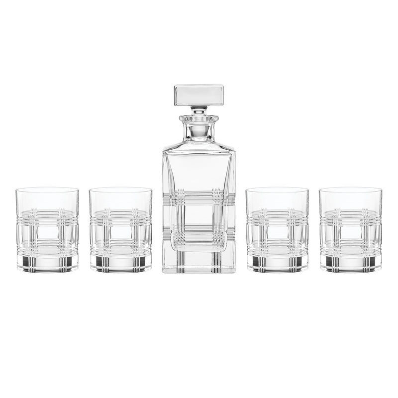 Hudson Crystal 5-Piece Whiskey Set