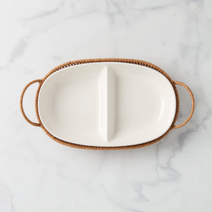 Willow & White Divided Server with Tray