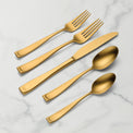Moda Gold Satin 20-Piece Flatware Set
