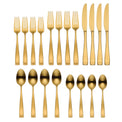 Moda Gold Satin 20-Piece Flatware Set