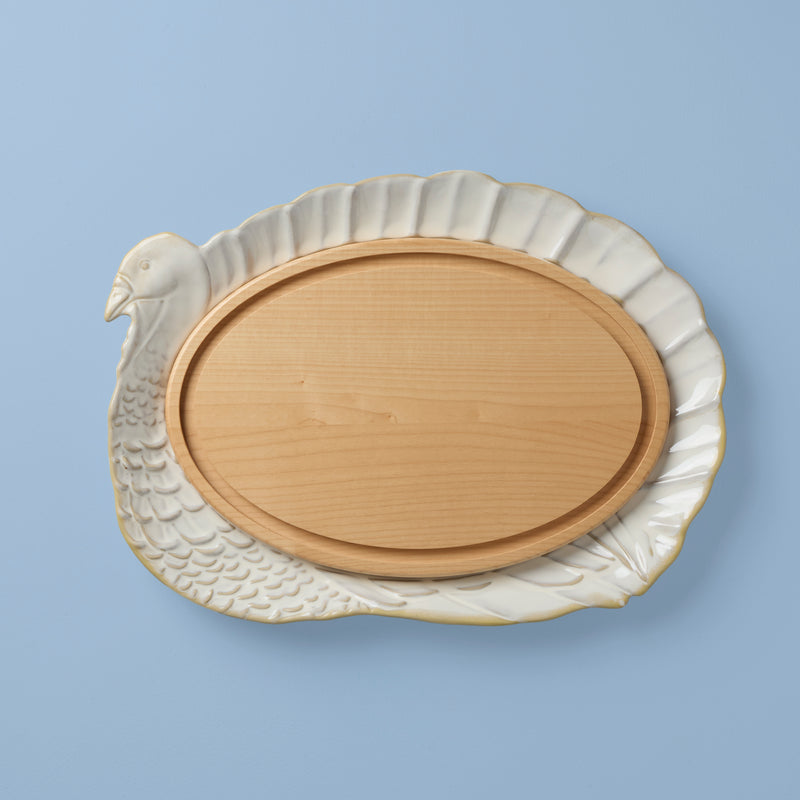 Harvest Turkey Platter and Carving Board Set