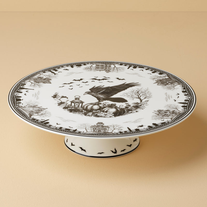 Haunted Village Cake Plate