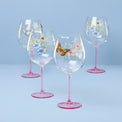 Butterfly Meadow Pink Decal Balloon, Set of 4