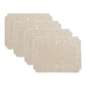 French Perle Linen Embroidered Placemats, Set of 4