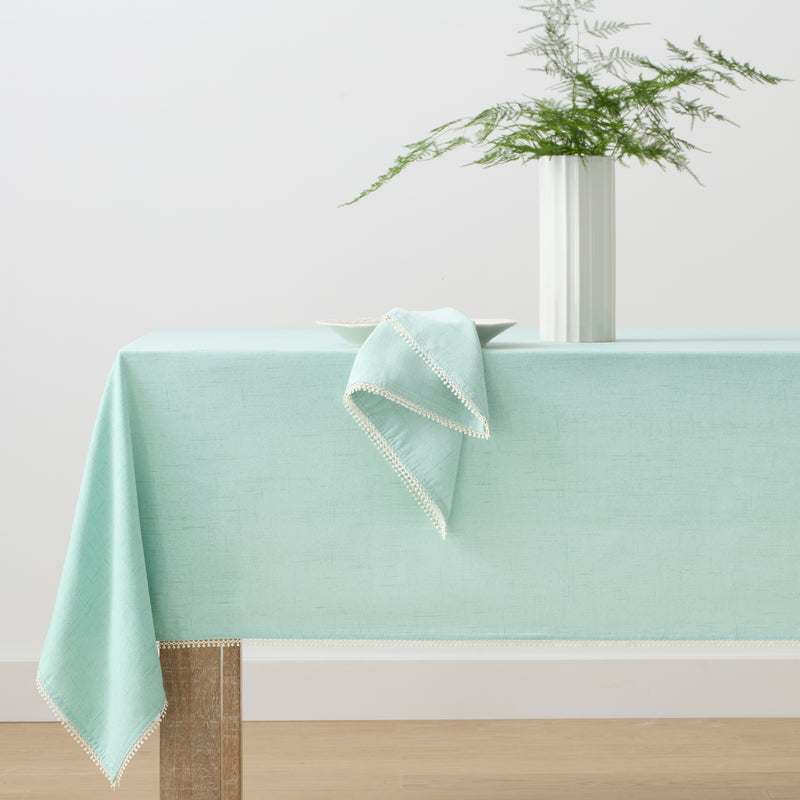 French Perle Solid Ice Blue 60x102 Tablecloth