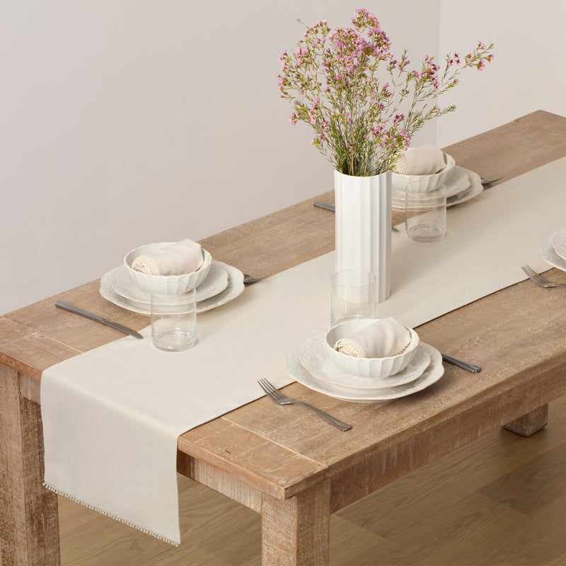 DTOC Lenox French Perle Solid Runner, Natural 14x90