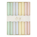 Pastel Striped Table Candles, Set of 8