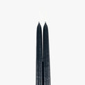 Dripless Black 12" Taper Candles, Set of 2