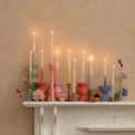 Rainbow Twisted Table Candles, Set of 8