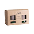 Hoff Raw Grey Glazed Emerald Green Pots, 2-pack