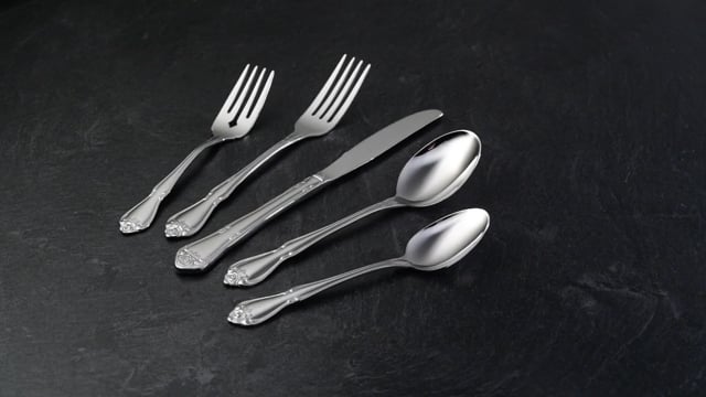 1 Rose Dinner Spoons, Set of 4