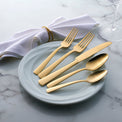 Aptitude Champagne Satin 20-Piece Flatware Set