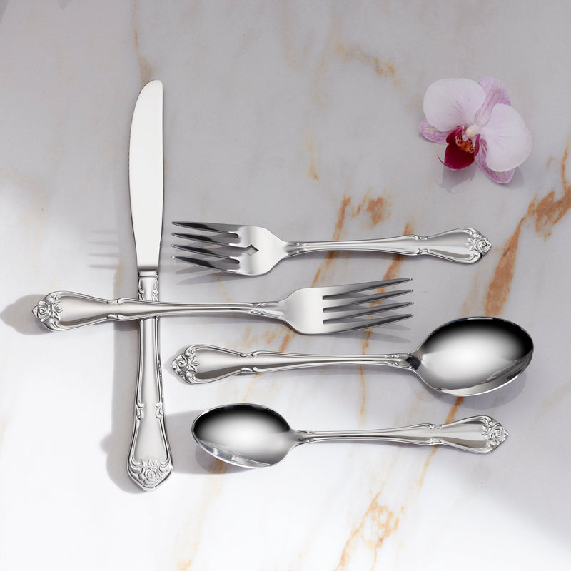 1 Rose 20-Piece Flatware Set