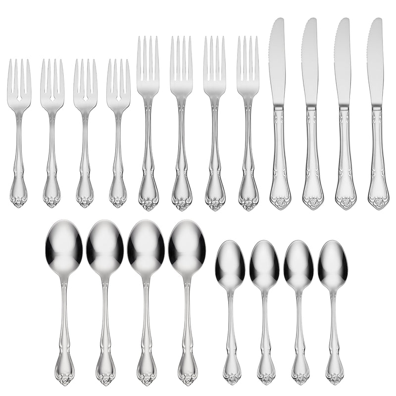 1 Rose 20-Piece Flatware Set