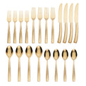 Paris Hammered Gold Titanium 20-Piece Flatware Set