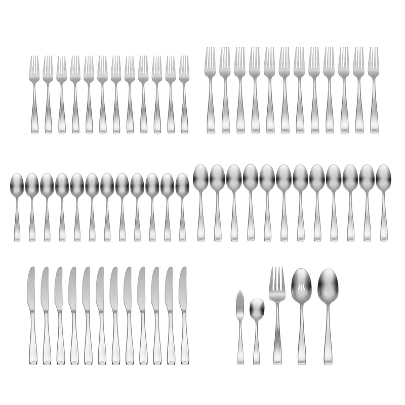Moda Satin 65-Piece Flatware Set