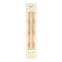 Pink Bow Taper Candles, Set of 2