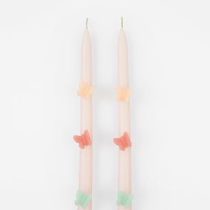 Butterfly Taper Candles, Set of 2