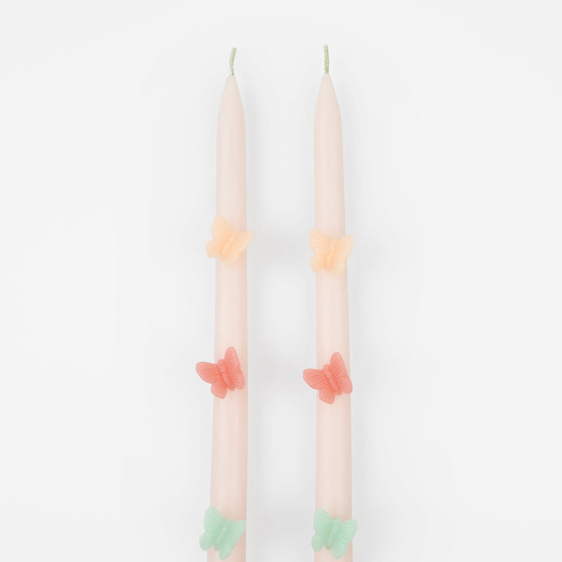 Butterfly Taper Candles, Set of 2