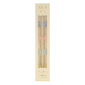 Pastel Flowers Taper Candles, Set of 2