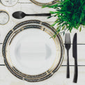 Paris Hammered Gunmetal Titanium 20-Piece Flatware Set
