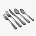 Rhiannon Black Satin 45-Piece Flatware Set