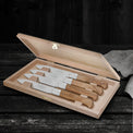 Argent Lynden Olive Wood Steak Knives, Set of 4