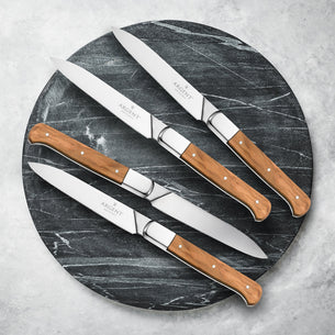 Argent Lynden Olive Wood Steak Knives, Set of 4