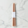 Dipped Greige 12" Taper Candle, Set of 2