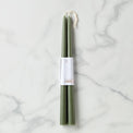 Dipped Moss 12" Taper Candle, Set of 2